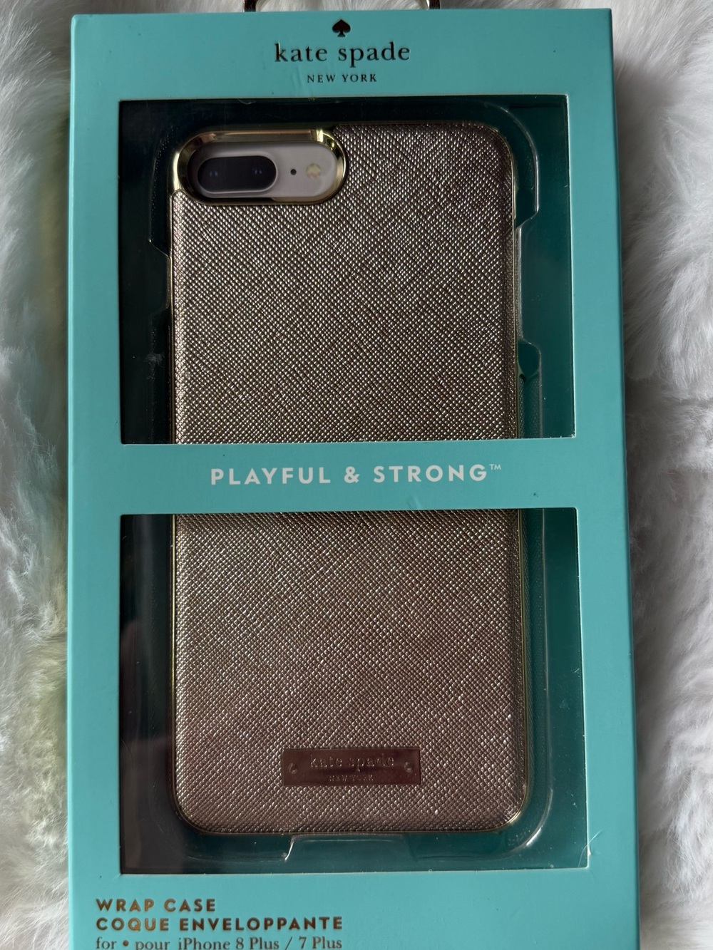 kate spade Rose Gold Textured Wrap Case